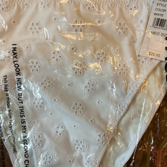 Pacsun Eco White Layla Eyelet High Waisted Bikini Bottom - Picture 6 of 8